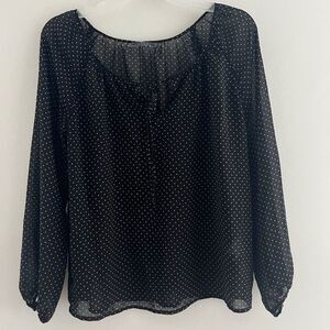 Velvet Woman Blouse long sleeve Large bout neck polyester